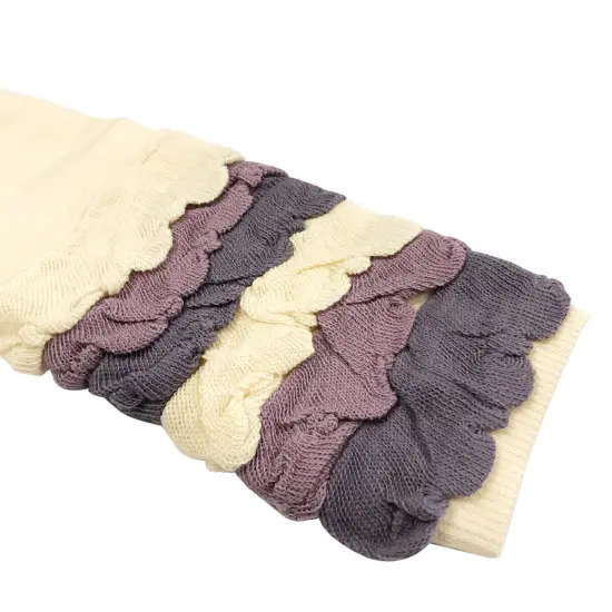 Wrapables Colorful Baby Leg Warmers Set of 3, Half Ruched and Bows {4}