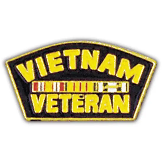 Vietnam Veteran with Ribbon Pin 1 1/4" {1}