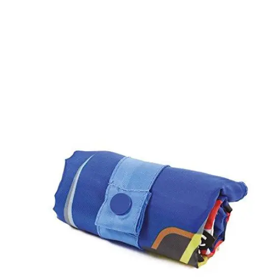 LOQI HEY Studio New York Reusable Shopping Bag, Blue {3}