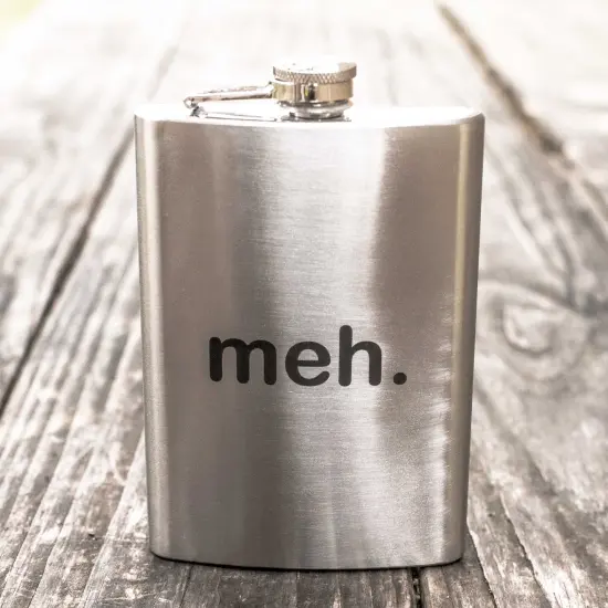 8oz meh. Stainless Steel Flask {2}