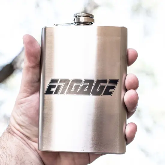 8oz Engage Stainless Steel Flask {2}