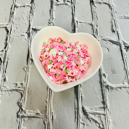 150g Pink Easter Bunny Paws Polymer Clay Sprinkle Mix - Perfect for Fake Bakes, Clay Art, Slime - Cute, Playful, and Festive {3}