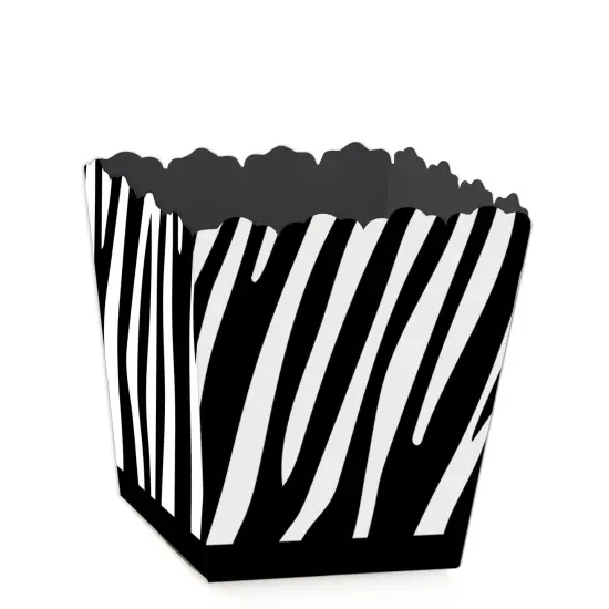 Big Dot of Happiness Zebra Print - Party Mini Favor Boxes - Safari Party Treat Candy Boxes - Set of 12 {1}