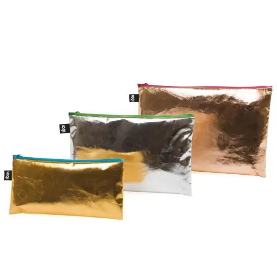 LOQI Metallic Zip Pockets {1}