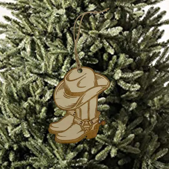 Cowboy Boots and Hat - Ornament {2}