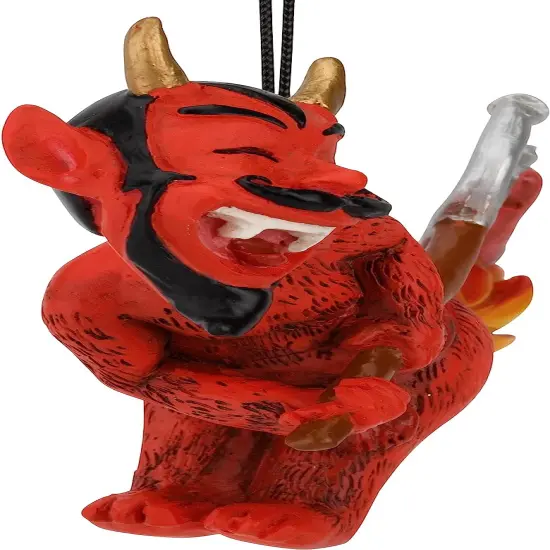 Tree Buddees Devil's Cookout Funny Christmas Ornament with The Devil Cooking a Hot Dog {5}