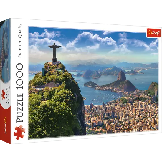 1000 Piece Jigsaw Puzzles, Rio de Janeiro, Brazil,Mount Corcovado, Christ the Redeemer, South America, Adult Puzzles, Trefl 10405 {1}