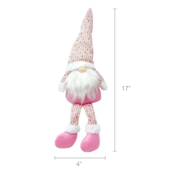 Wrapables Pink & White Sitting Gnome Dolls for Tabletop and Holiday Decorations (Set of 2) {5}