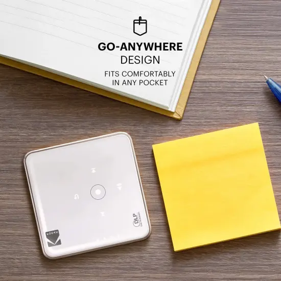 Kodak Luma 75 Ultra Mini Projector, HD 1080p Support DLP Pico Projector with Built-in Speaker - White {3}