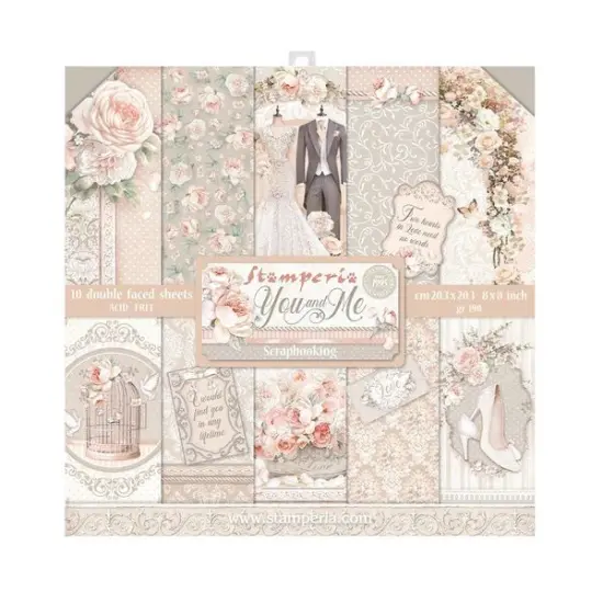 Stamperia You and Me 8x8 Paper Pack {1}