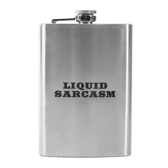 8oz Liquid Sarcasm Stainless Flask {3}
