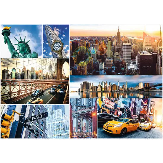 4000 piece Jigsaw Puzzles, New York - collage, NYC, Statue of Liberty, Brooklyn Bridge, Adult Puzzles, Trefl 45006 {2}