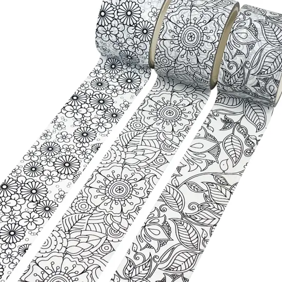 Wrapables Coloring Washi Masking Tape, 30mm x 5M, Set of 3 {2}