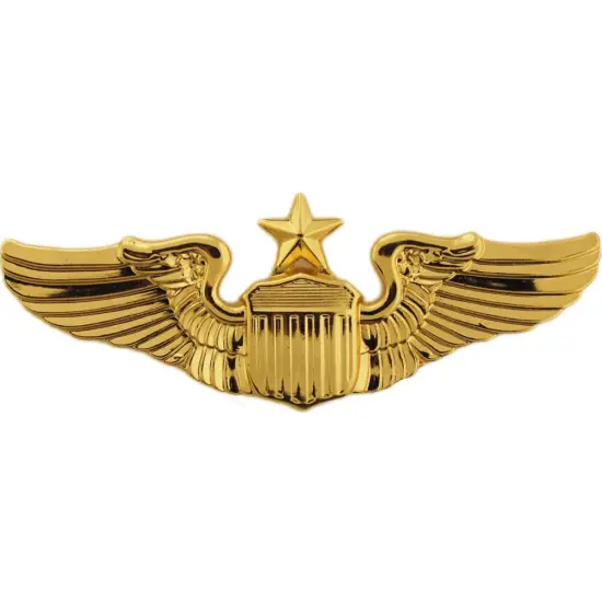 U.S. Air Force Senior Pilot Gold Wings 3" Pin {1}