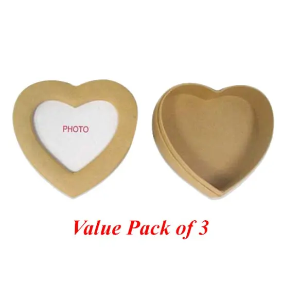 Value Pack of 3 Heart Photo Box - Small {3}