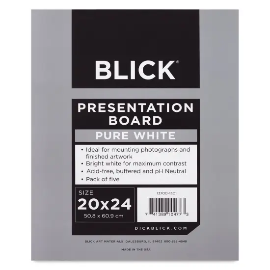 Blick Presentation Board Pack - 20" x 24", Pure White, Pkg of 5 {1}