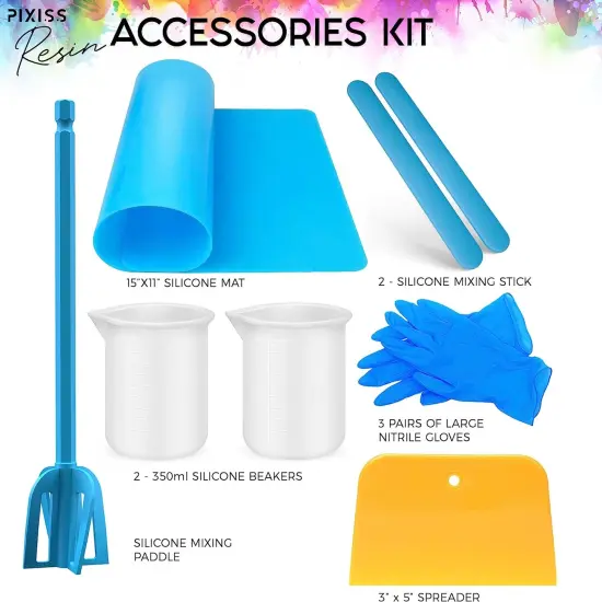 Pixiss Epoxy Resin Easy Mix 1:1 Gallon Kit Crystal Clear Casting Resin {2}