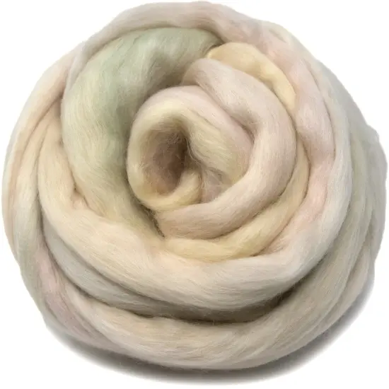 100% Superfine Merino Fiber: Top Notch. Soft Combed Top Roving Color Blend for Spinning, Felting, Weaving Springtime {2}