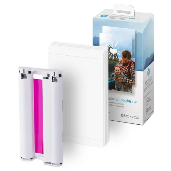 HP Sprocket Studio Plus 4x6 Photo Paper (108 Sheets) & 2 Cartridges for HP Sprocket Studio+ Printer {4}