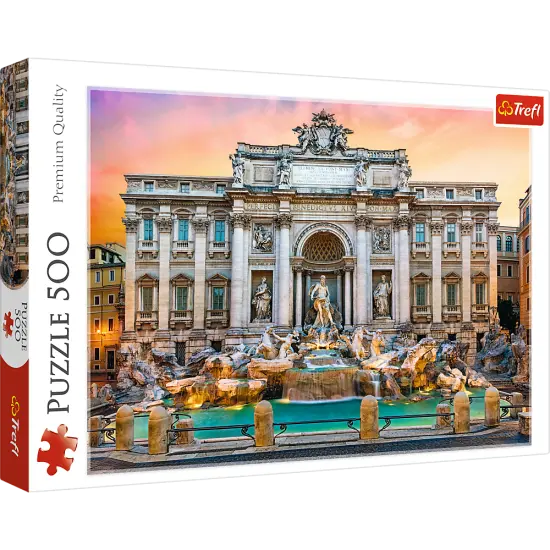 500 Piece Jigsaw Puzzle,Fontanna di Trevi, Rome, Italy, Adult Puzzles, Trefl 37292 {1}