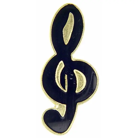 Music Note G Cleff Pin 1" {1}