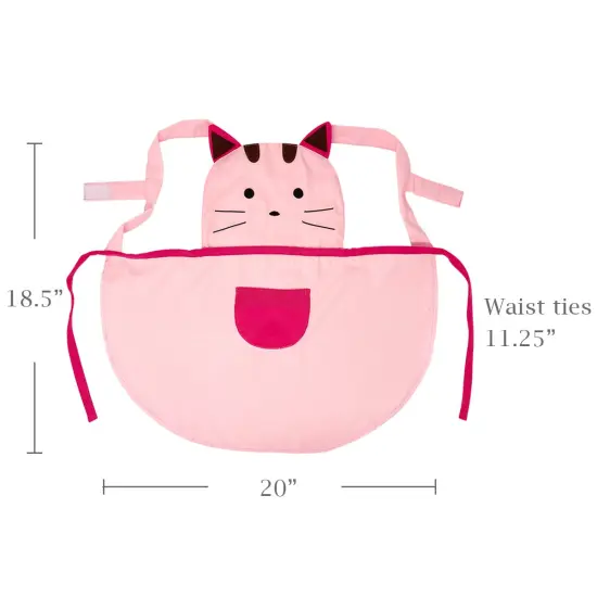 Wrapables Cute Pink Kitty Children's Apron {4}