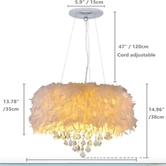 Totally Glam Feather Crystal Chandelier {5}