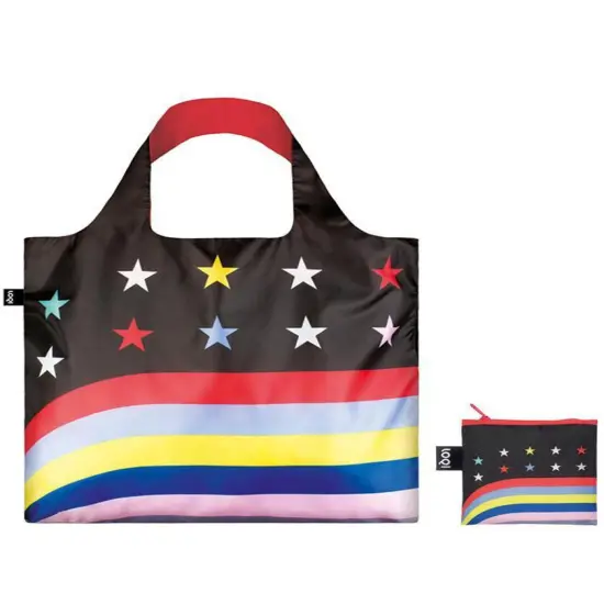LOQI Travel Reusable Shopping Bag, One Size, Stars & Stripes {2}