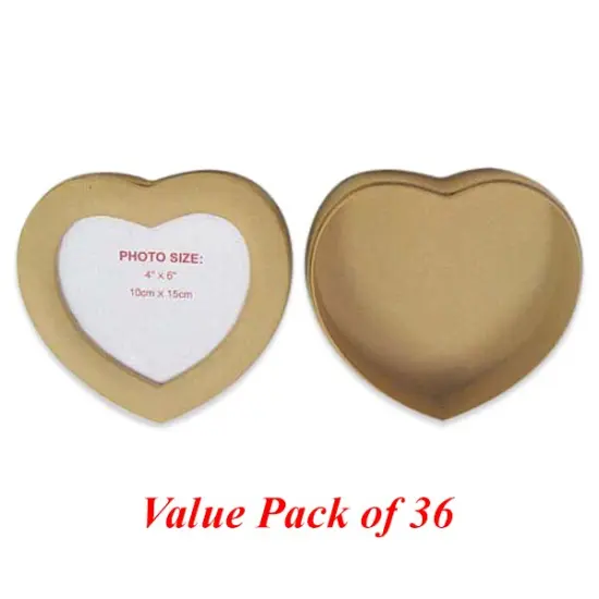 Value Pack of 36 Heart Photo Box - Large {3}