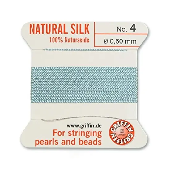 #4 Turquoise Griffin Silk Bead Cord (2 Meters) {1}