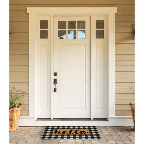 DII Checkers Hello Doormat {2}