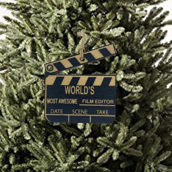 Worlds most awesome Film Editor - Ornament Black {2}