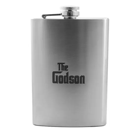 8oz The Godson Stainless Steel Flask {1}