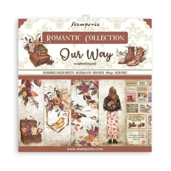 Stamperia Romantic Collection: Our Way 8x8 Paper Pack {1}