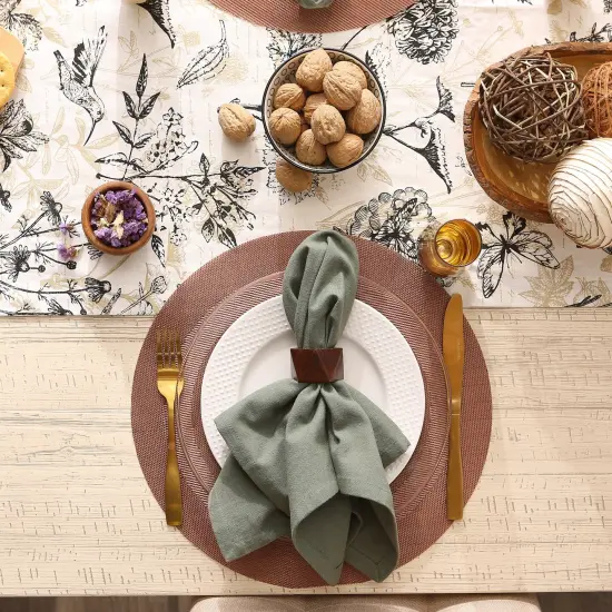 DII Cinnamon Round PVC Doubleframe Placemat 6 Piece {3}