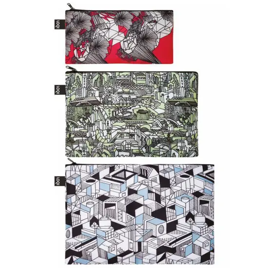 LOQI PEN ART Bloom, Field, City Zip Pockets {1}