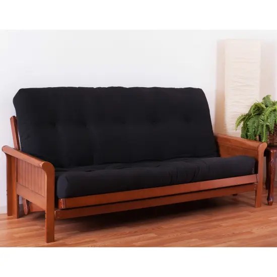 Blazing Needles Renewal 8-inch Twill Full-size Futon Mattress - Black - Black {1}