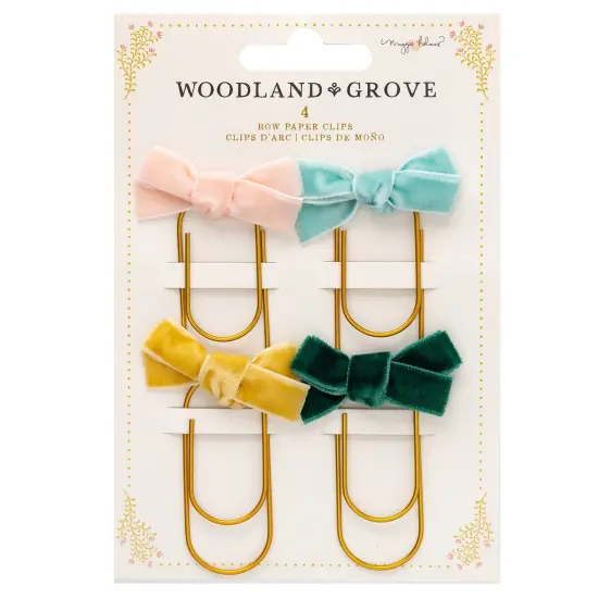 Maggie Holmes Woodland Grove Bow Clips-4/Pkg {1}