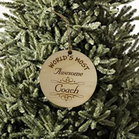 Worlds most Awesome Coach - Ornament {2}