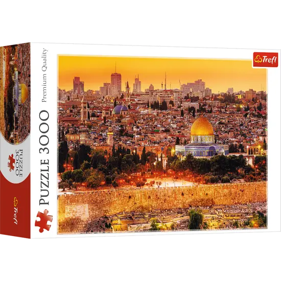 3000 piece Jigsaw Puzzles - The roofs of Jerusalem, ancient city, Religious center, Israel, Adult Puzzles, Trefl 33032 {1}
