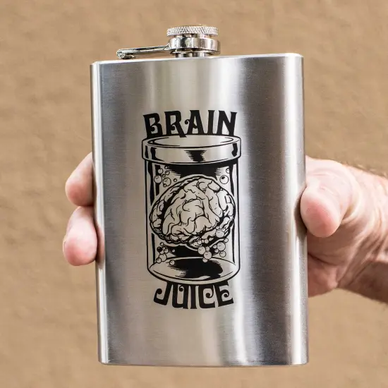 8oz Brain Juice Stainless Steel Flask {3}