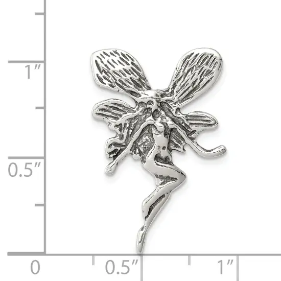 Sterling Silver Fairy Charm Faerie Pendant Jewelry 29mm x 18mm {2}