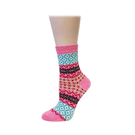 Wrapables Women's Thick Winter Warm Wool Socks (Set of 5), Boho {6}