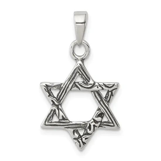 Sterling Silver Star Of David Charm Pendant Jewelry 20mm x 15mm {2}