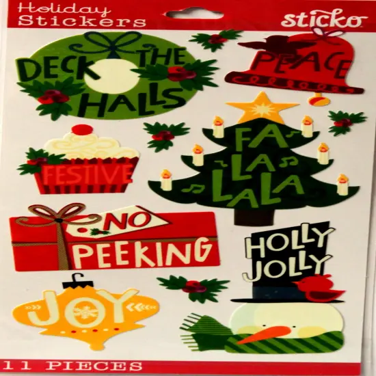 Sticko Holiday Words Prizm Stickers {1}