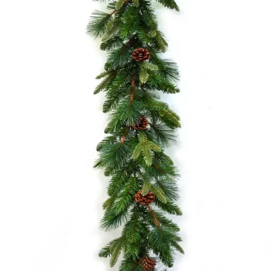 9' x 12" Angel Pine Garland with Cones - Set of 6, Festive Holiday Decor, Ideal for Christmas Displays & Arrangements - Perfect for Home, Office - 2024 Christmas Collection, Floral Home by Artificial Flowers {1}