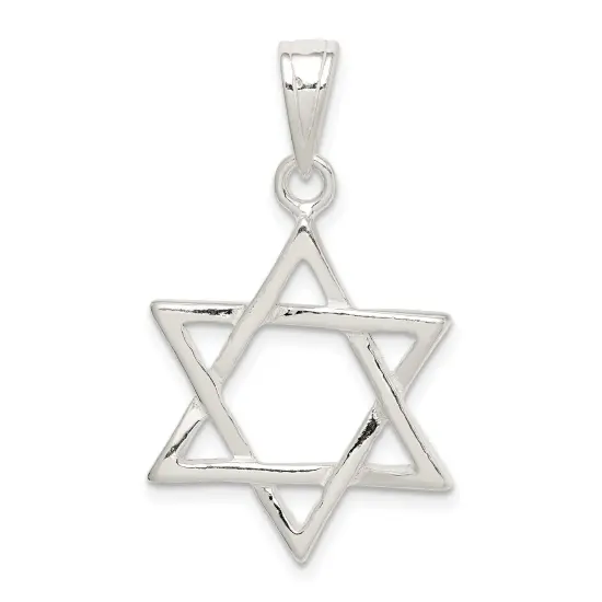 Sterling Silver Star of David Charm Jewerly 25mm x 20mm {3}