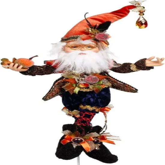 Mark Roberts Mark Roberts Halloween North Pole Jack O' Lantern Elf Small - 13.5" Orange {1}