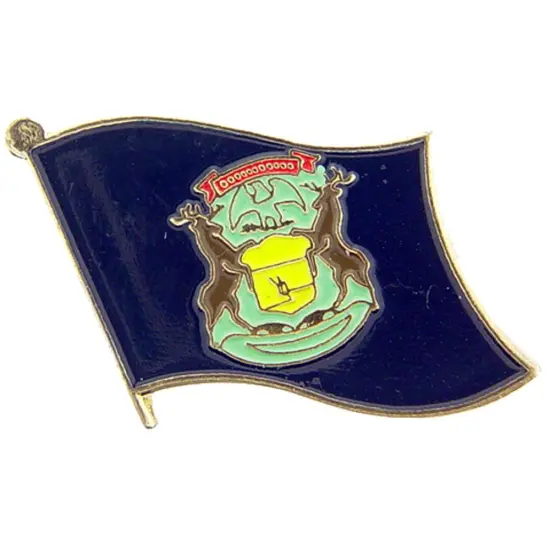 Michigan Flag Pin 1" {1}