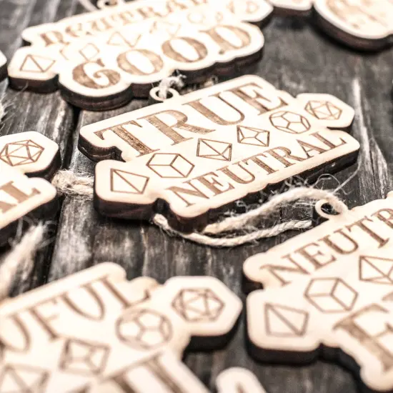 Ornament - Know Your Role - Alignment - Set of 9 - Raw Wood 2x4in {2}